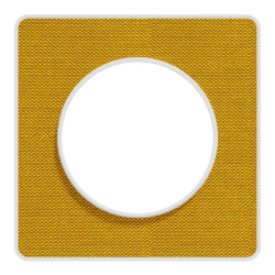 Odace Touch  - plaque 1 poste Kvadrat ocre avec liseré blanc - S520802KY Schneider Electric