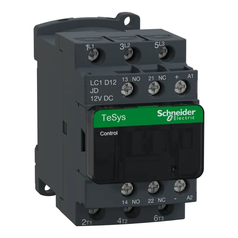 TeSys LC1D - contacteur - 3P - AC-3 440V - 12A - bobine 12Vcc - LC1D12JD Schneider Electric