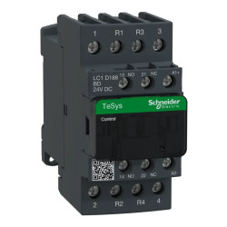 TeSys LC1D - contacteur - 4P (2F+2O) - AC-1 440V - 32A - bobine 24Vcc - LC1D188BD Schneider Electric