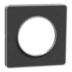 Odace Touch  - plaque 1 poste Kvadrat ombre avec liseré aluminium - S530802KB Schneider Electric