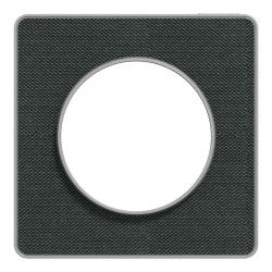 Odace Touch  - plaque 1 poste Kvadrat ombre avec liseré aluminium - S530802KB Schneider Electric