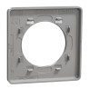 Odace Touch  - plaque 1 poste Kvadrat ombre avec liseré aluminium - S530802KB Schneider Electric