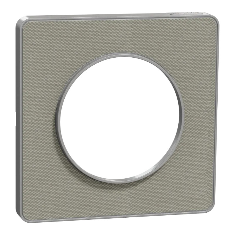 Odace Touch  - plaque 1 poste Kvadrat perle avec liseré aluminium - S530802KG Schneider Electric