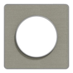 Odace Touch  - plaque 1 poste Kvadrat perle avec liseré aluminium - S530802KG Schneider Electric