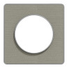 Odace Touch  - plaque 1 poste Kvadrat perle avec liseré aluminium - S530802KG Schneider Electric