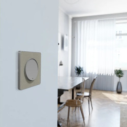 Odace Touch  - plaque 1 poste Kvadrat perle avec liseré aluminium - S530802KG Schneider Electric