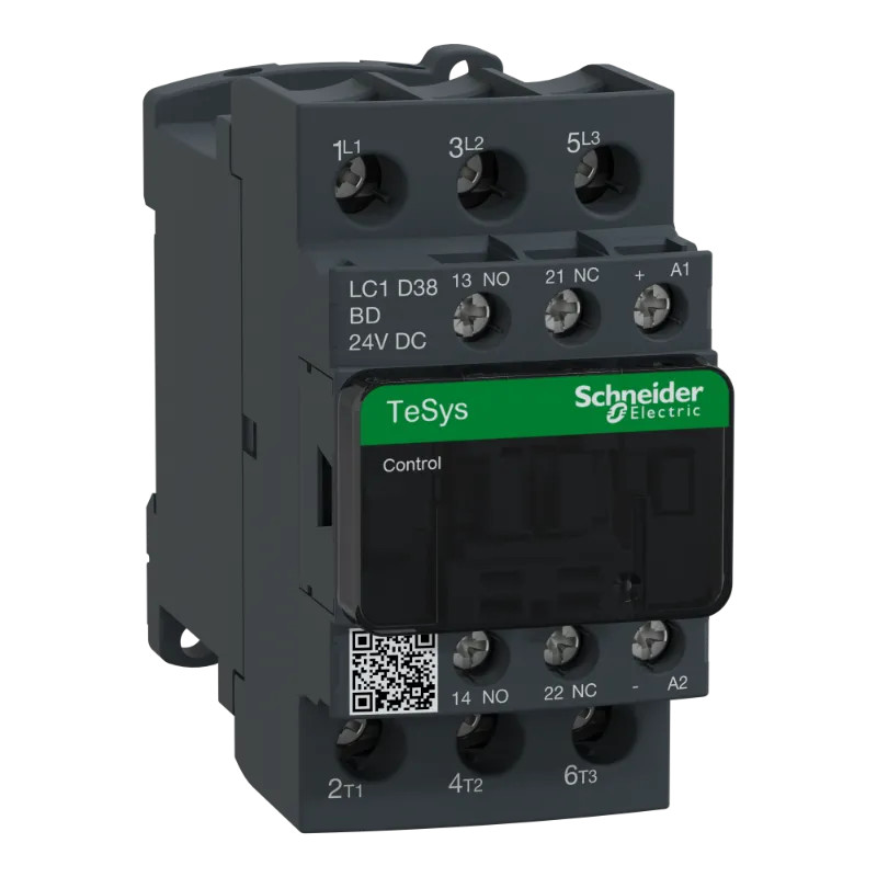 TeSys LC1D - contacteur - 3P - AC-3 440V - 38A - bobine 24Vcc - LC1D38BD Schneider Electric
