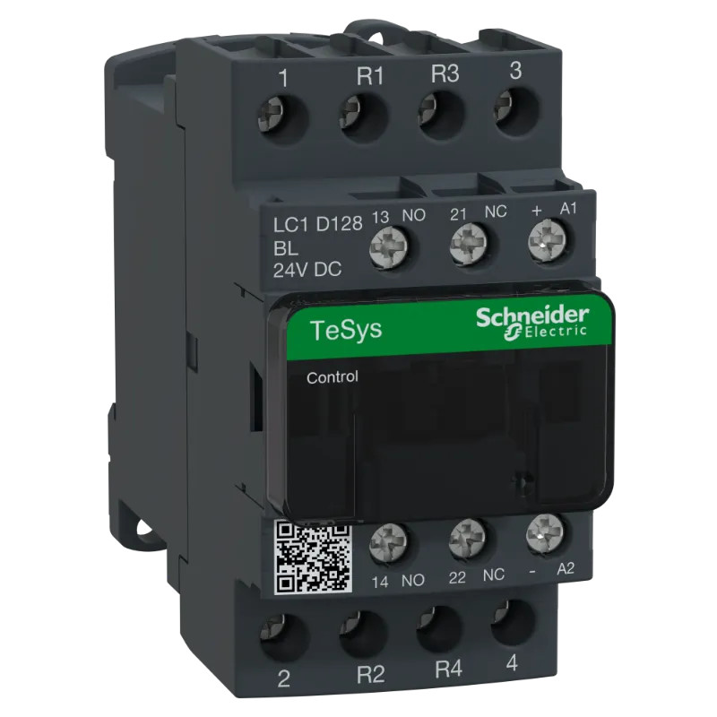 TeSys LC1D - contacteur - 4P (2F+2O) - AC-1 440V - 25A - bobine 24Vcc - LC1D128BL Schneider Electric