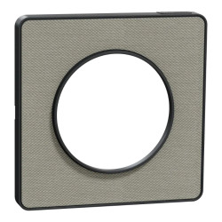 Odace Touch  - plaque 1 poste Kvadrat perle avec liseré anthracite - S540802KG Schneider Electric