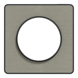 Odace Touch  - plaque 1 poste Kvadrat perle avec liseré anthracite - S540802KG Schneider Electric