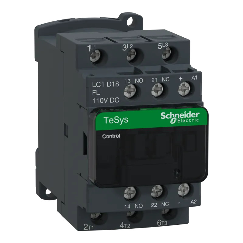 TeSys LC1D - contacteur - 3P - AC-3 440V - 18A - bobine 110Vcc - LC1D18FL Schneider Electric