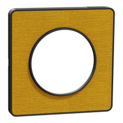 Odace Touch  - plaque 1 poste Kvadrat ocre avec liseré anthracite - S540802KY Schneider Electric