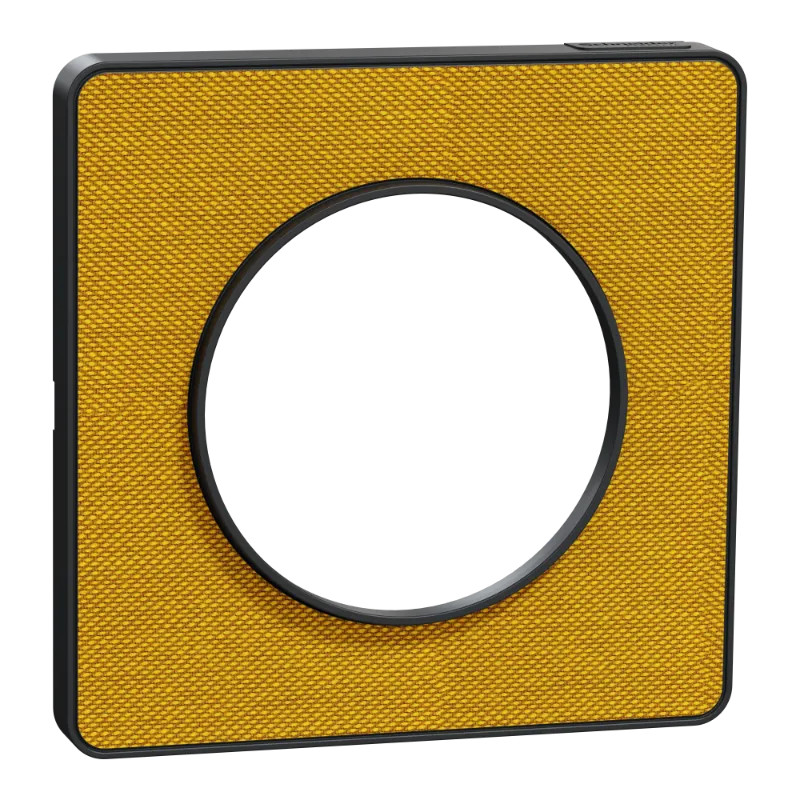 Odace Touch  - plaque 1 poste Kvadrat ocre avec liseré anthracite - S540802KY Schneider Electric