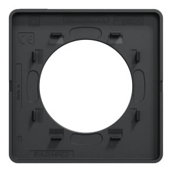 Odace Touch  - plaque 1 poste Kvadrat ocre avec liseré anthracite - S540802KY Schneider Electric