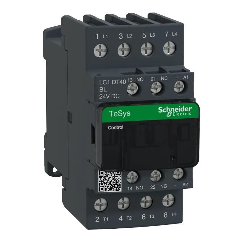 TeSys LC1D - contacteur - 4P - AC-1 440V - 40A - bobine 24Vcc - LC1DT40BL Schneider Electric