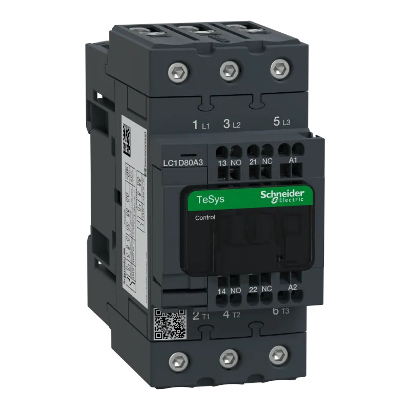 TeSys D - contacteur - 3P(3 NO) - AC3 - inf. ou egal 440V 80A - 110Vca ressort - LC1D80A3F7 Schneider Electric