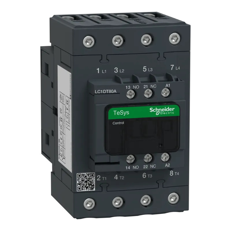 TeSys LC1D - contacteur - 4P - AC-3 440V - 80A - bobine 230Vca - LC1DT80AP7 Schneider Electric