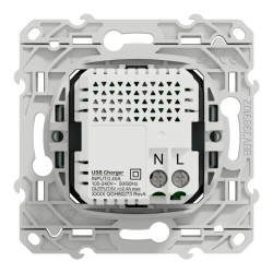 Odace - prise USB double - type A+C - blanc Recyclé - 5 Vcc - 2,4A - S510401 Schneider Electric
