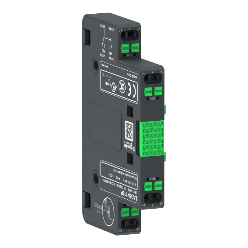 Contact auxiliaire 1NO+1NC Bornes à ressort R1/L1 TeSys G - LAG8N113P Schneider Electric
