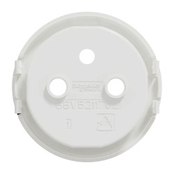 Odace - blanc - enjoliveur seul prise de courant 2P+T 16A - S520659 Schneider Electric