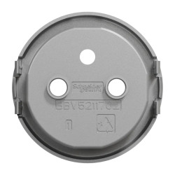 Odace - enjoliveur seul prise de courant 2P+T aluminium - S530659 Schneider Electric