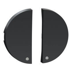Odace - 2 demi enjoliveur anthracite - livré sans LED - S540298 Schneider Electric