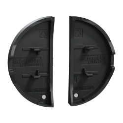 Odace - 2 demi enjoliveur anthracite - livré sans LED - S540298 Schneider Electric