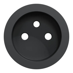 Odace anthracite - enjoliveur seul prise de courant 2P+T 16A - S540659 Schneider Electric