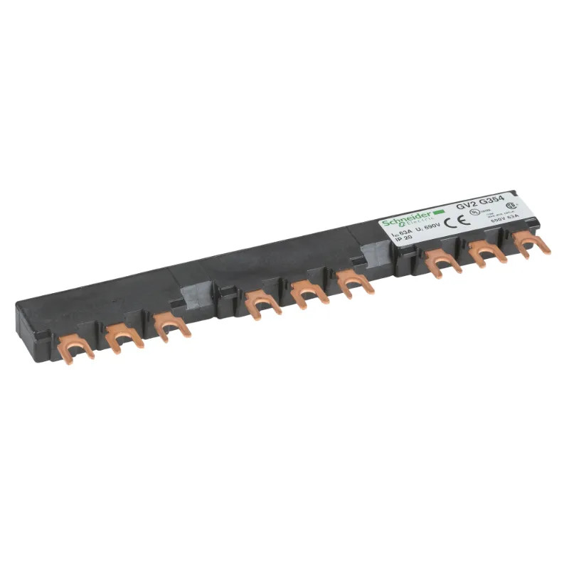 TeSys GV - jeu de barre tripolaire - 63A - 3 dérivations - pas 54 mm - GV2G354 Schneider Electric