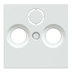 System M - Enjoliveur prise télévision TV+FM - blanc antimicrobien - 296725 Schneider Electric