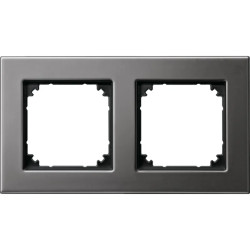 System M - M Elegance - Plaque de finition - 2 postes - graphite - 475214 Schneider Electric