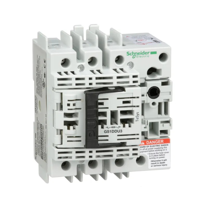 TeSys GS1 - bloc de base interrupteur-sectionneur fusible 3P 3F - 30A - GS1DDU3 Schneider Electric