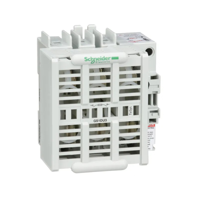 TeSys GS1 - bloc de base interrupteur-sectionneur fusible 3P 3F - 30A - GS1DU3 Schneider Electric