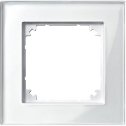 System M - M Elegance - Plaque de finition - 1 poste - verre blanc - 489119 Schneider Electric
