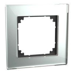 System M - M Elegance - Plaque de finition - 1 poste - verre diamant - 489160 Schneider Electric