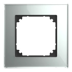 System M - M Elegance - Plaque de finition - 1 poste - verre diamant - 489160 Schneider Electric