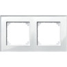 System M - M Elegance - Plaque de finition - 2 postes - verre blanc - 489219 Schneider Electric