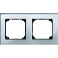 System M - M Elegance - Plaque de finition - 2 postes - verre diamant - 489260 Schneider Electric