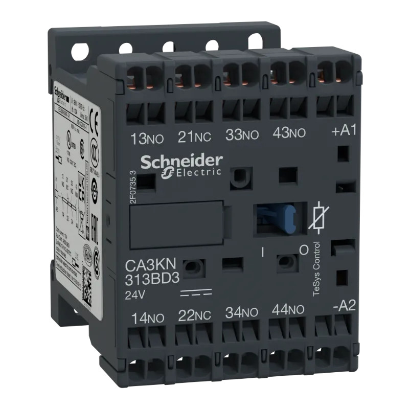 TeSys CA3K - contacteur - 3F+1O - instantané - 10A - 24Vcc - CA3KN313BD3 Schneider Electric
