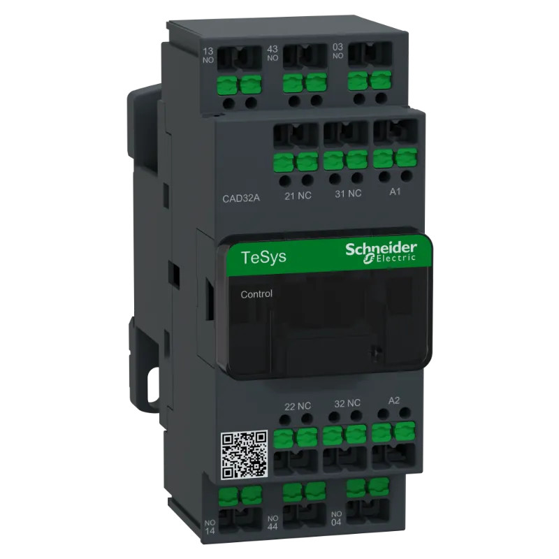 Snap-In - TeSys CAD32 - contacteur - 3F+2O - instantané - 10A - 440Vca - CAD32AR7 Schneider Electric