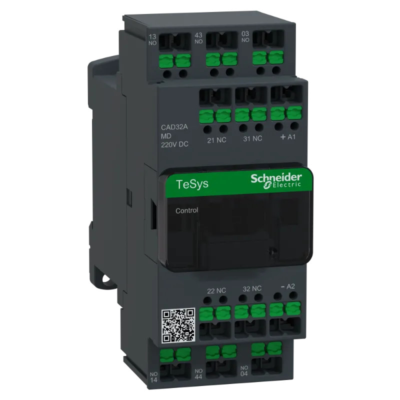 Snap-In - TeSys CAD32 - contacteur - 3F+2O - instantané - 10A - 220Vcc - CAD32AMD Schneider Electric