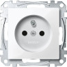 System M - prise 2P+T - NF - borne à vis - blanc polaire brillant - MEG2600-0319 Schneider Electric