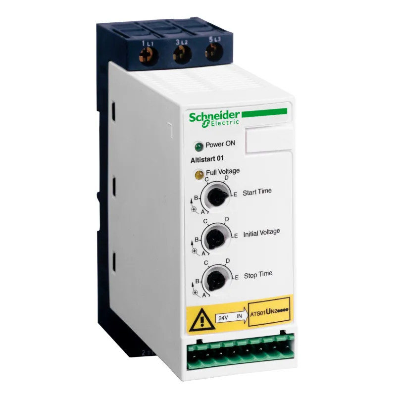 Altistart 01 - démarreur-ralentisseur progressif - 12A - 380..415V - ATS01N212QN Schneider Electric