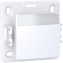 Alréa, Poussoir a fermeture porte-etiquette sans lampe, blanc polaire - ALB61062P Schneider Electric