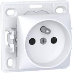 Alréa, prise de courant 2P + T, connexion rapide, blanc polaire - ALB61273P Schneider Electric
