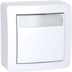 Alréa - poussoir avec porte étiquette - complet - blanc polaire - ALB62062P Schneider Electric
