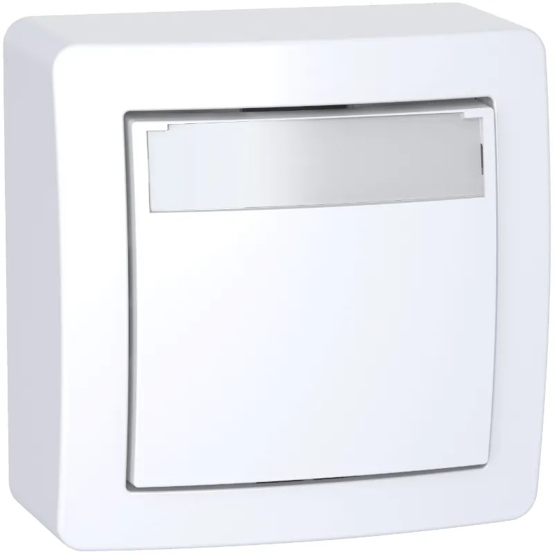 Alréa - poussoir avec porte étiquette - complet - blanc polaire - ALB62062P Schneider Electric
