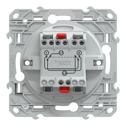 Ovalis - interrupteur permutateur - 10AX - Blanc - S320205 Schneider Electric