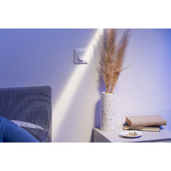 Ovalis - bouton poussoir à fermeture - 10A    Blanc - S320206 Schneider Electric