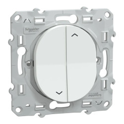 Ovalis - interrupteur 2 boutons pour volet roulant- 6AX -Blanc - S320208 Schneider Electric